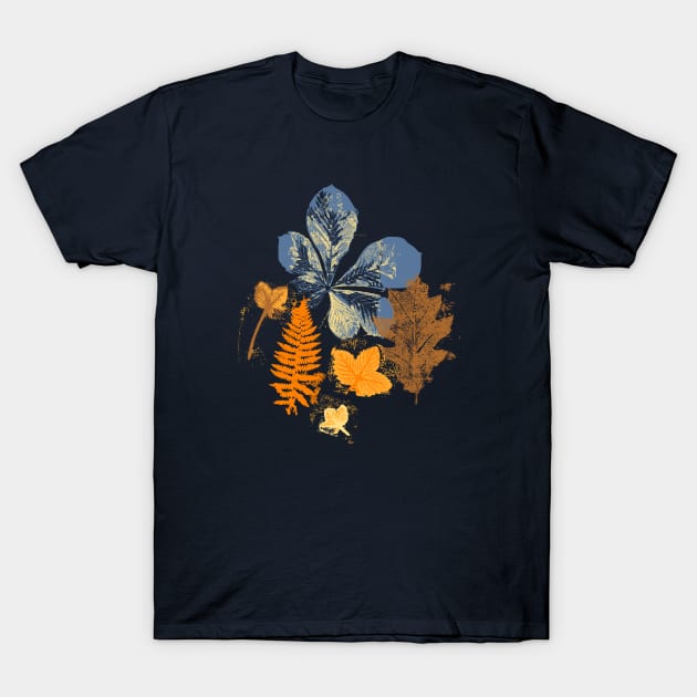 gelli print autumn leaves T-Shirt by kobyakov